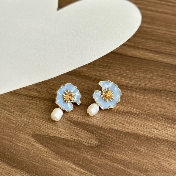 Boho flower earrings Q11 - Picture 4 of 5